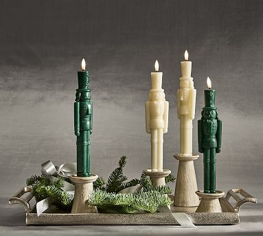 Flameless Nutcracker Taper Candle | Pottery Barn (US)