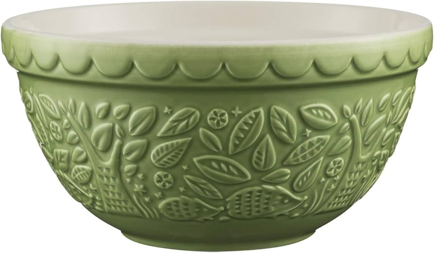 Mason Cash | In the Forest S30 1.25 Quart Embossed Mixing Bowl | Hedgehog (Green) | Amazon (US)