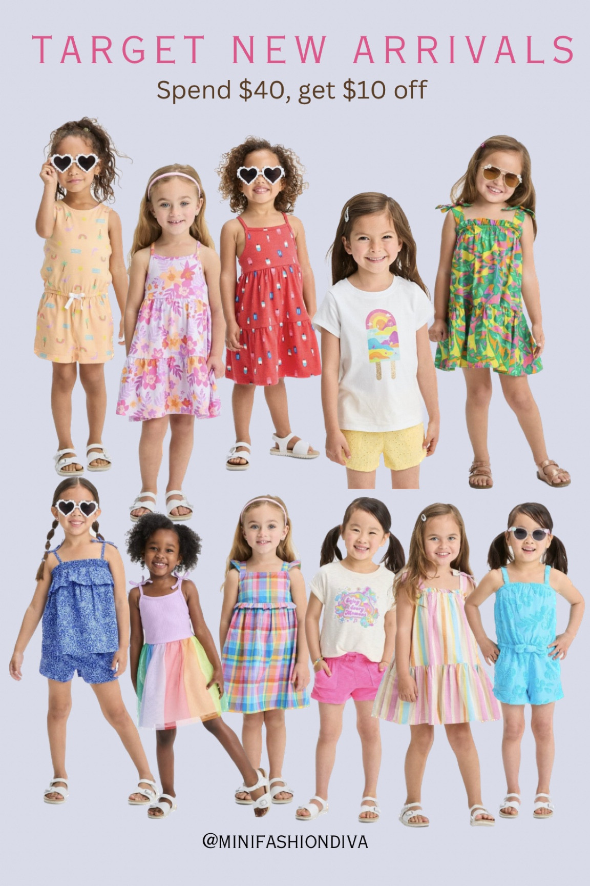 Target baby girl and toddler girls new arrivals !!! Also save $10 off $40. Target deals. Target. Toddler girls. Summer clothes. School clothes. Baby girls. Daycare clothes. Toddler dresses. Summer dresses. Target sale

#LTKbaby #LTKkids #LTKsalealert