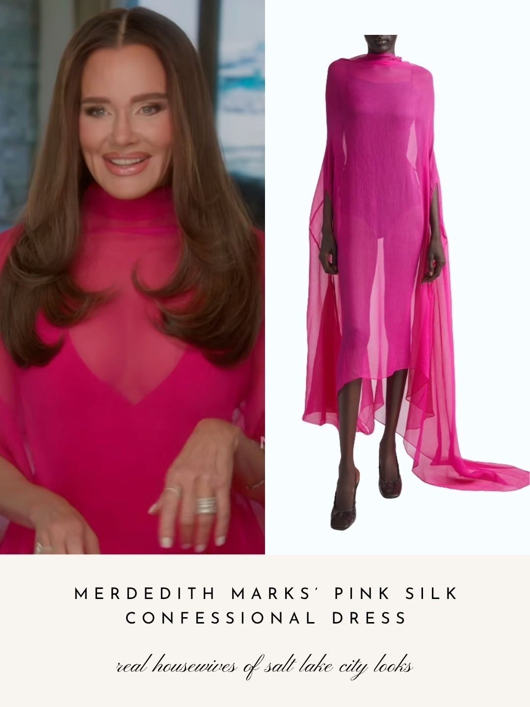 Meredith Mark’ Pink Silk Confessional Dress