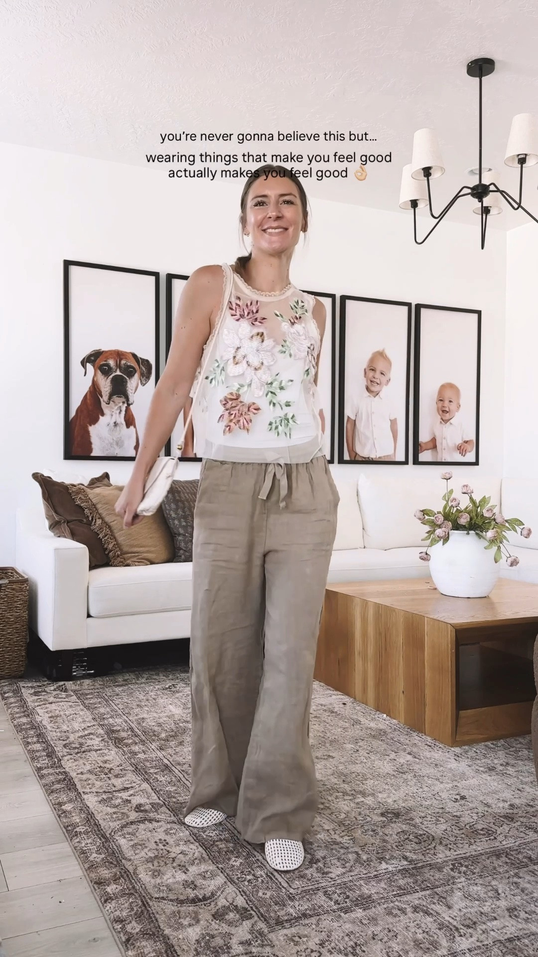 summer outfit idea ☀️ 

top: small (runs on the smaller side) | pants: s/m from Beachwood but linked a similar pair form Amazon (long enough for me at 5’8” and very forgiving on the waist)

#LTKootd #LTKmomlife #LTKgrwm
