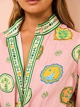 Puff Sleeve Maxi Dress, Women's Summer Graffiti Y2k Vintage Boho Tropical Floral Colorful Dresses... | Amazon (US)