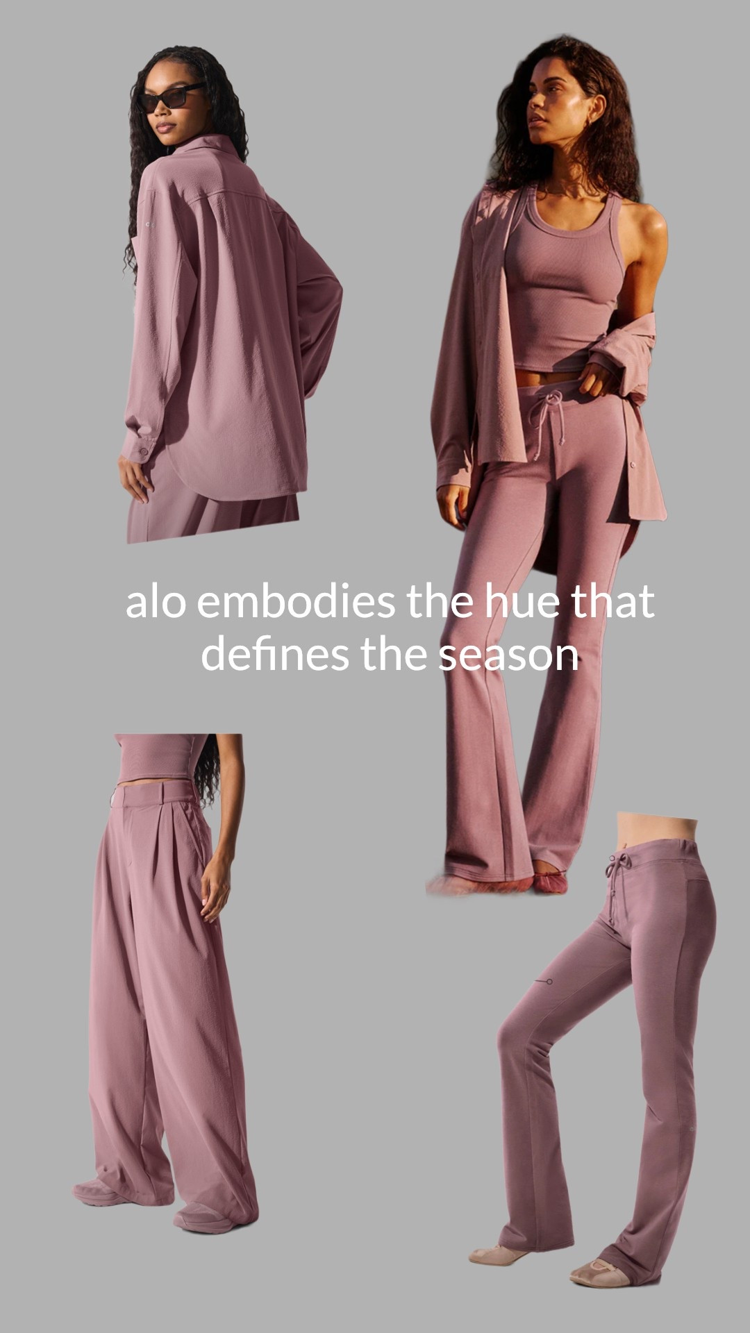 Yes! Alo’s Soft Mauve is totally having a moment—it’s that perfect muted lavender-pink with a calm, elevated vibe. It’s feminine without being overly sweet, and it pairs beautifully with neutrals like bone, ivory, tan, or even charcoal for contrast.

#LTKWorkwear #LTKActive
