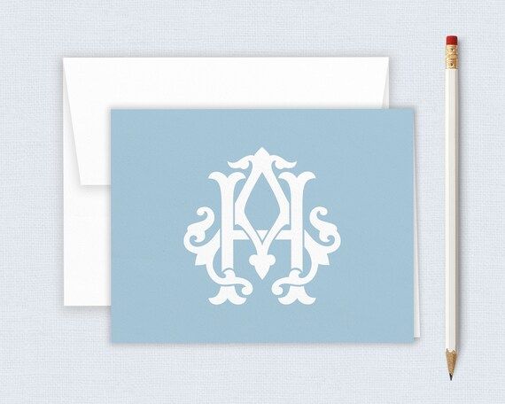 Monogram Stationery Set, Personalized Folded Notecards, Thank You Notes, Thank You Cards, For Her... | Etsy (US)