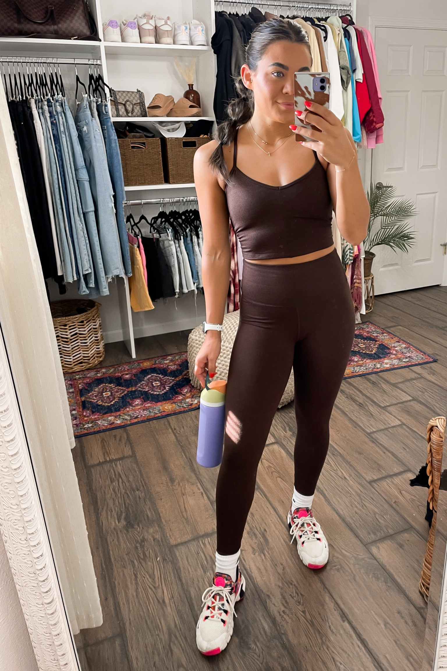 Matching set | gym outfit | padded tank | brown leggings 

#LTKfitness #LTKstyletip #LTKfindsunder50