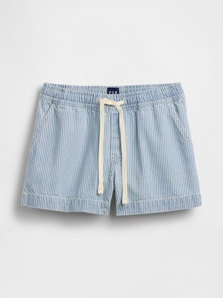 UltraSoft Denim Stripe Easy Shorts | Gap (US)