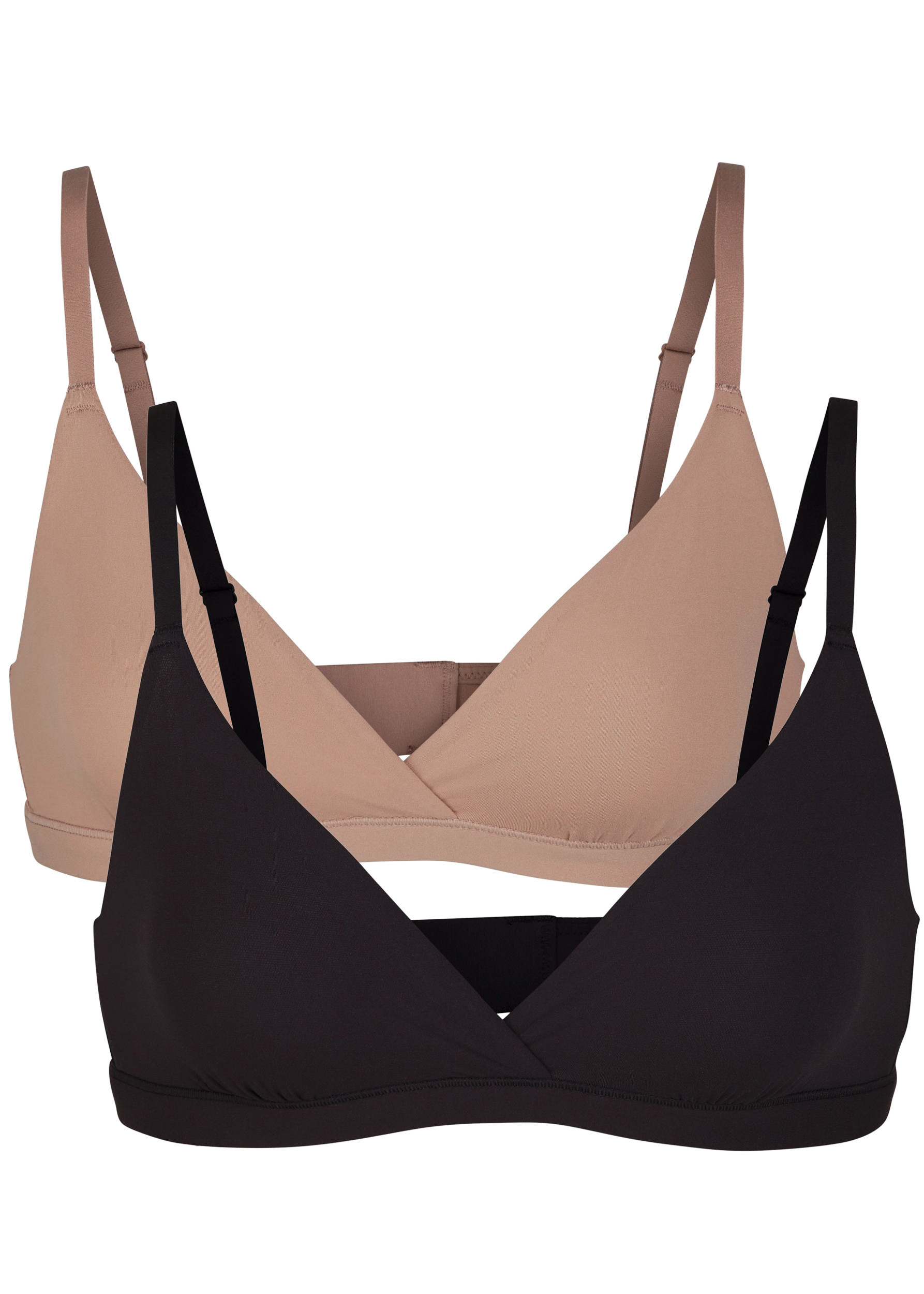 Stretch-jersey crossover bralette - set of two | Harvey Nichols