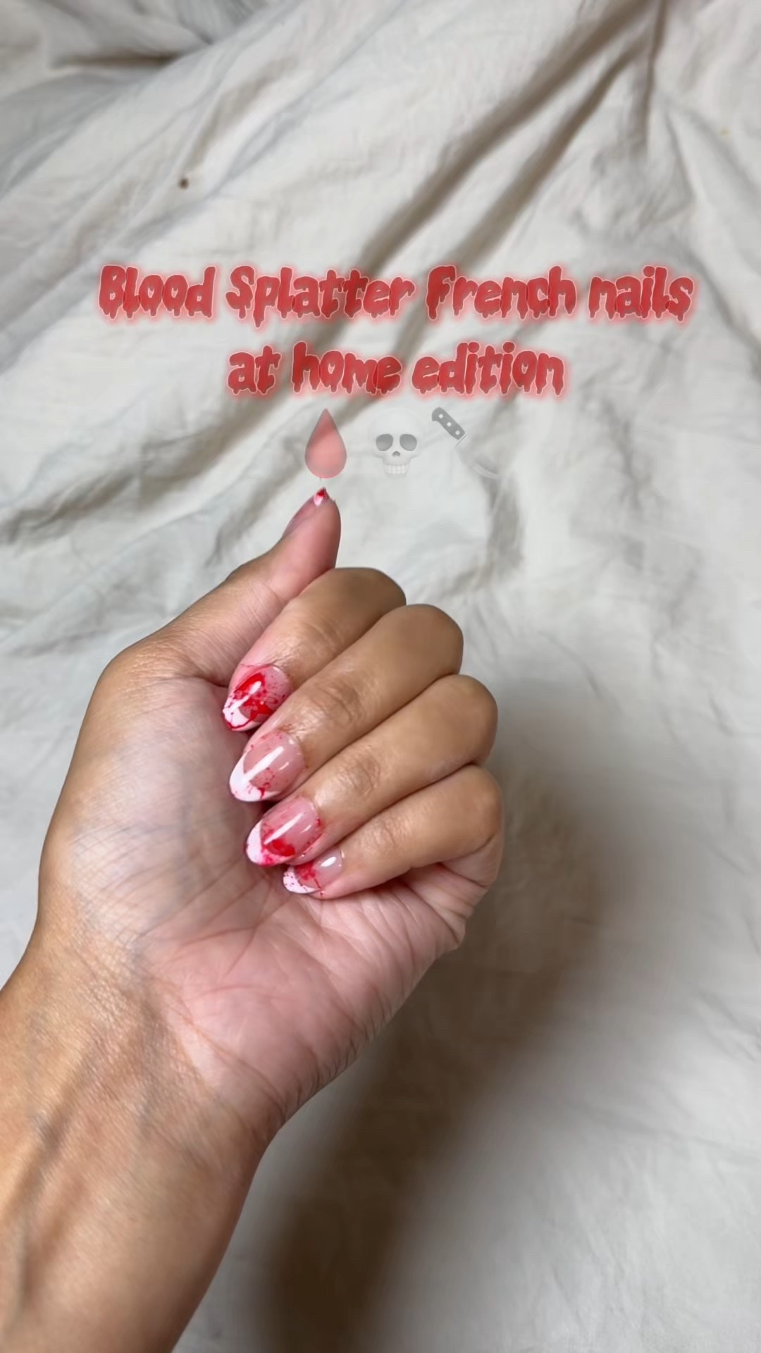 Halloween splatter nails 