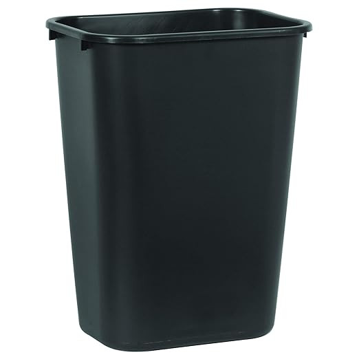 Rubbermaid Commercial Wastebasket Trash Container 41QT/10.25 GAL Plastic Black Stackable Trash Ca... | Amazon (US)