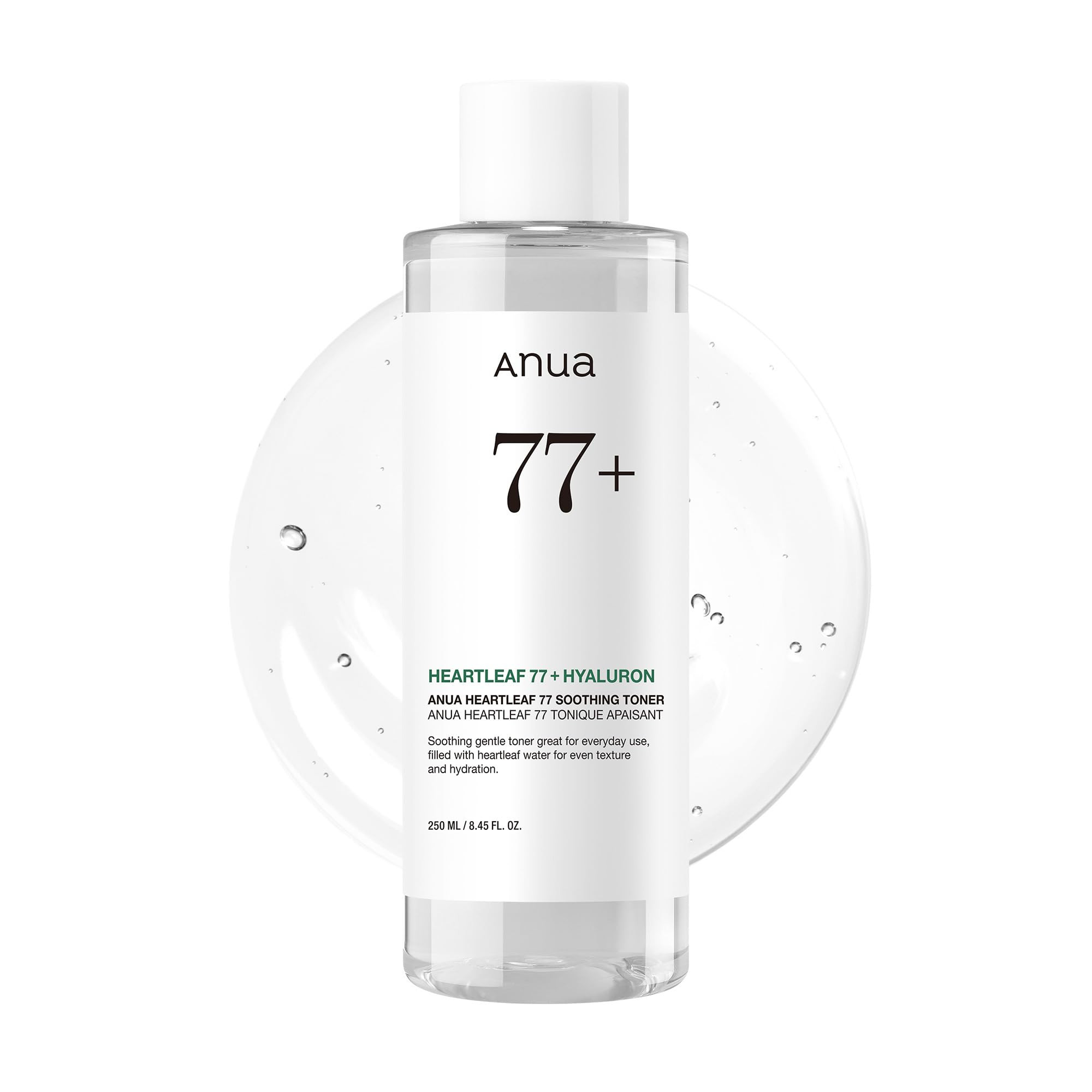 Anua Heartleaf 77 Soothing Toner I pH 5.5 Trouble Care, Calming Skin, Refreshing, Hydrating, Purifying, Cruelty Free, Vegan,(250ml / 8.45 fl.oz.) | Amazon (US)