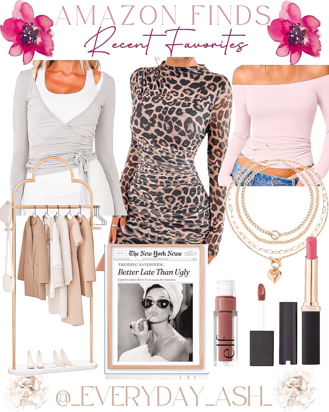 Amazon // recent favorites 💕

Active top, leopard dress, pink shirt, gold necklace, clothing rack, beauty finds, lipstick, eyeshadow, artwork , Amazon fashion 

#LTKBeauty #LTKFindsUnder50 #LTKselfcare