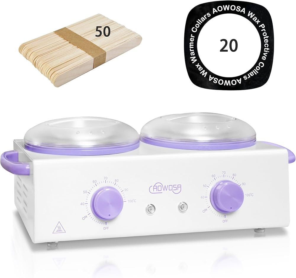 Professional Waxing Kit Wax Warmer Double Pot Wax Heater Machine for Hair Removal, Large Waxing P... | Amazon (US)
