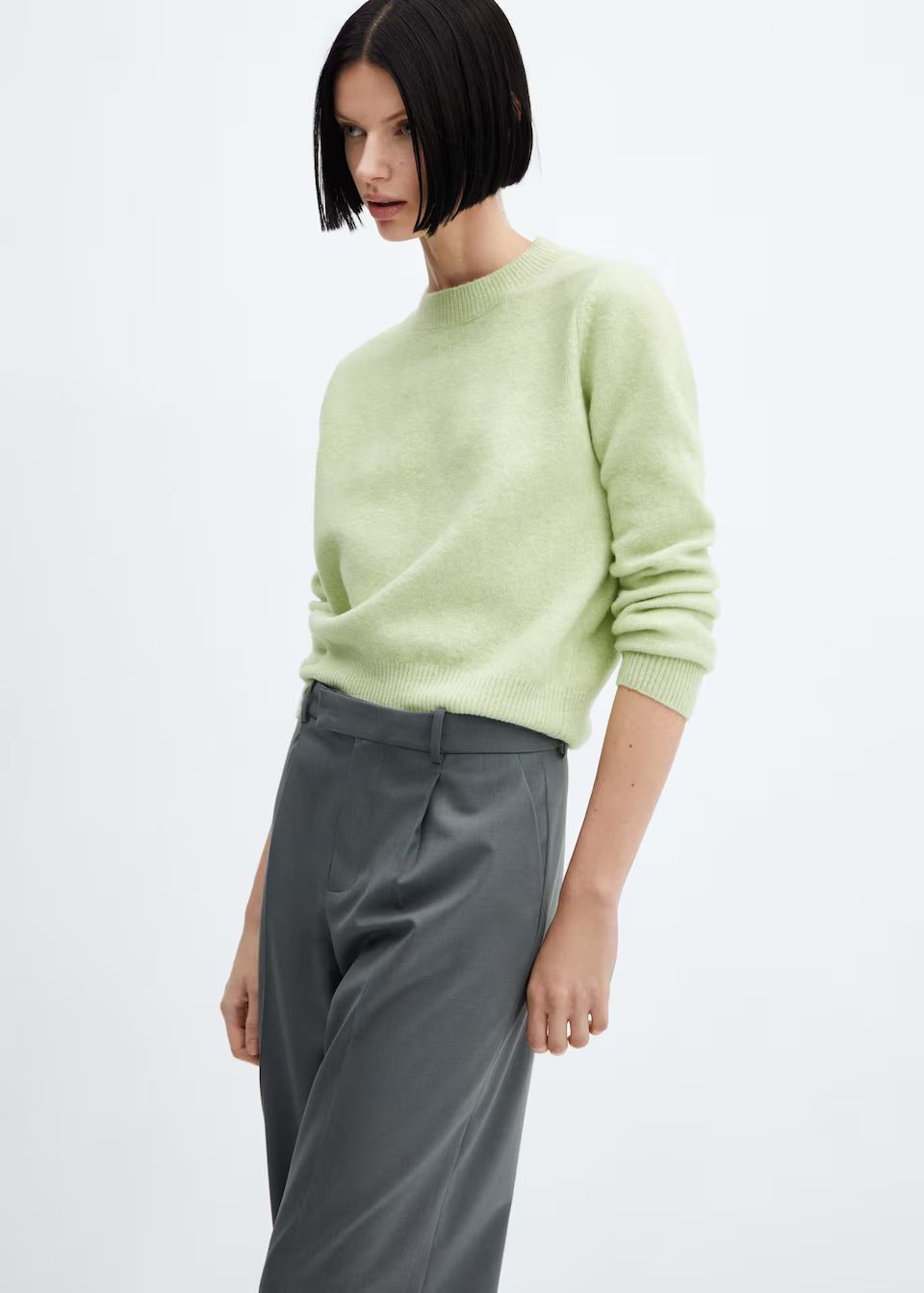 Round-neck knitted sweater  -  Women | Mango United Kingdom | MANGO (UK)