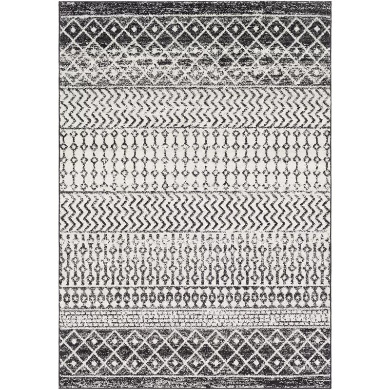 Kreutzer Bohemian Charcoal/Ivory Area Rug | Wayfair North America