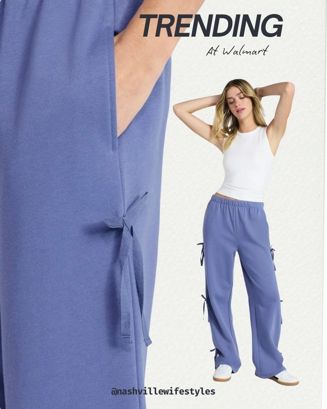 Okay but THESE sweatpants?! 🩵🤎

Trending for a reason and honestly… I get it. These bow detailed sweatpants from Walmart are comfy and cute, which is a rare combo. The bows down the sides give major cozy-but-make-it-fashion energy, and they come in the prettiest blue and chocolate shades.￼

Perfect for lounging, school pick up, travel days, or pairing with a simple top and sneakers for that effortless off duty look. And yes, they’re linked because you’re going to ask 😉 

#walmartfinds #trending #trendingfashion 

#LTKFindsUnder50 #LTKSeasonal #LTKootd