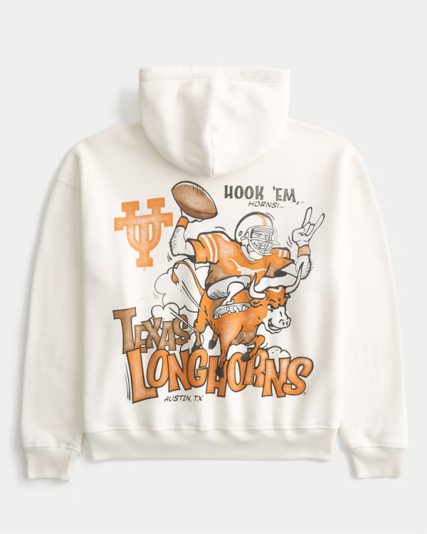 Men's Boxy University of Texas at Austin Longhorns Graphic Hoodie | Men's Graphics Shop | Hollist... | Hollister (US)