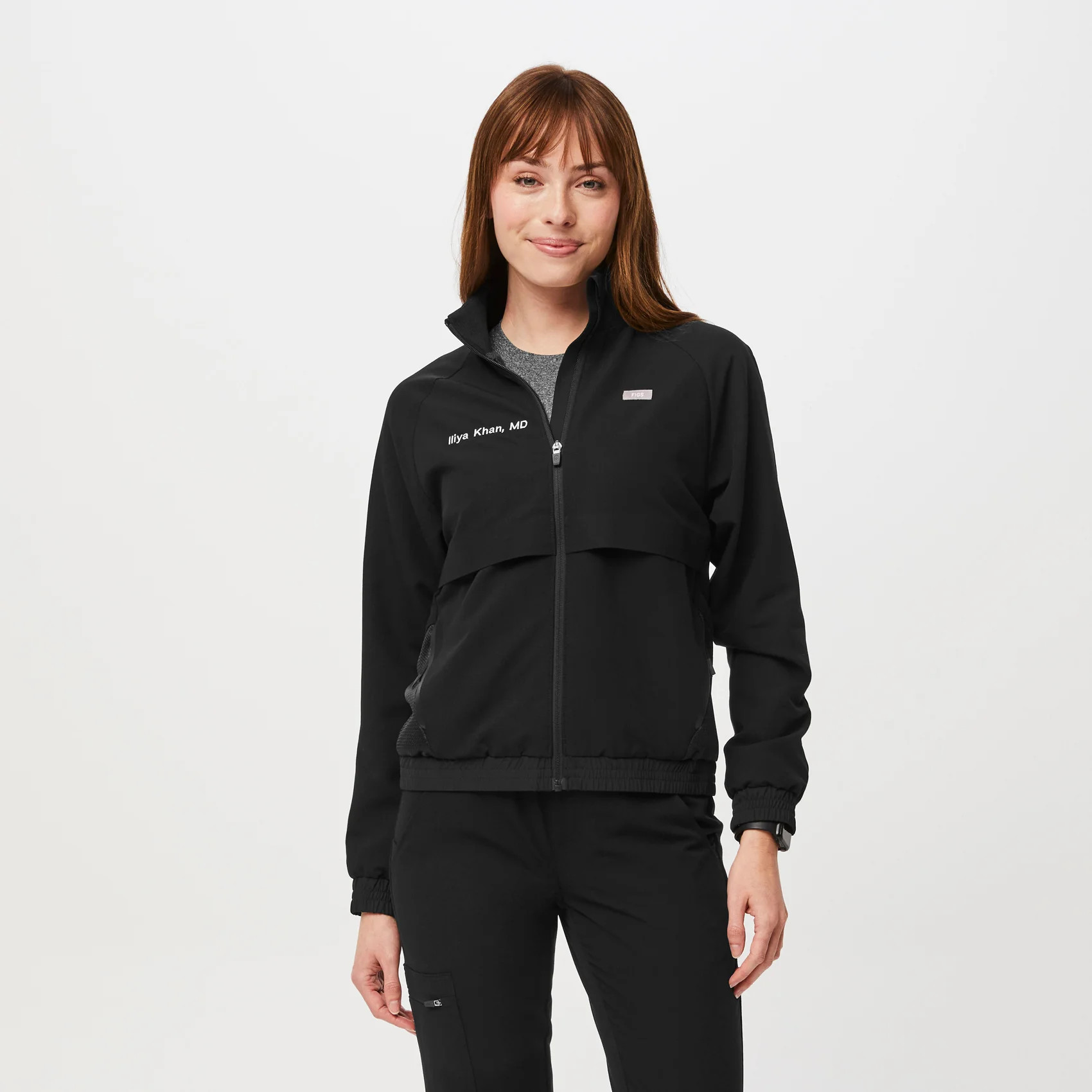 Women’s Sydney Performance Scrub Jacket  - Black · FIGS | FIGS