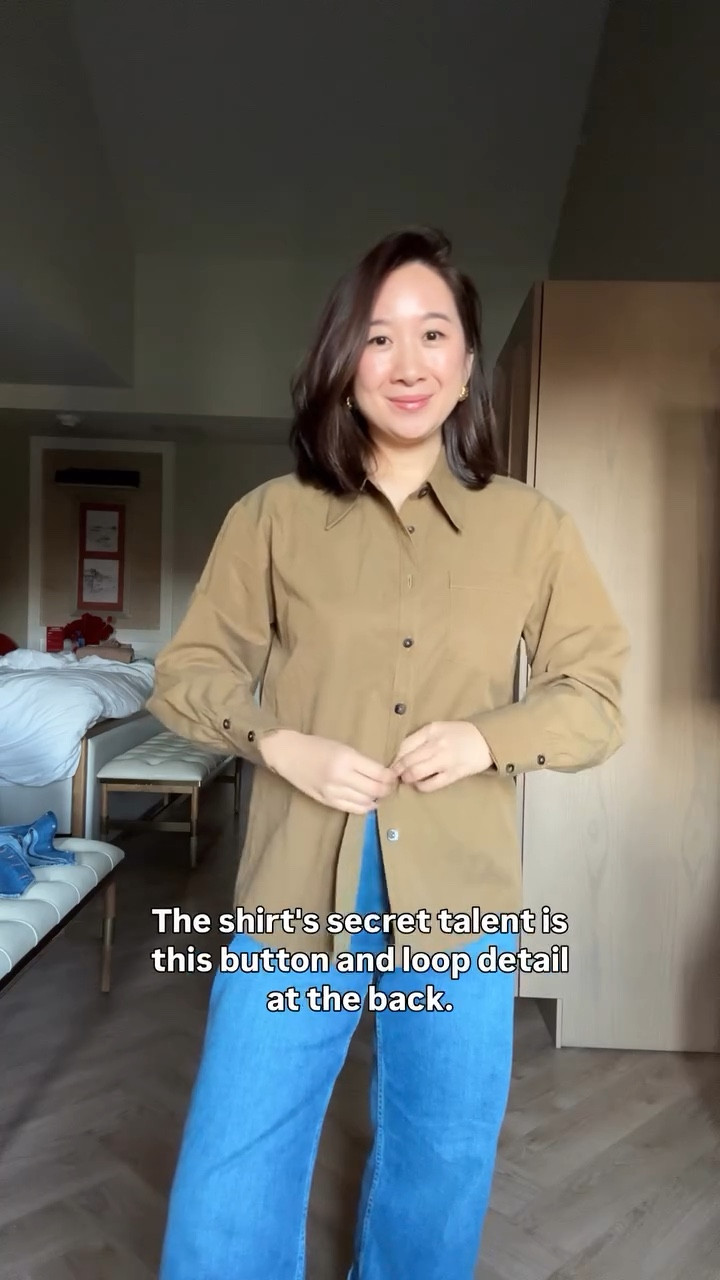 Ep 2 of Not What It Seems is highlighting a shirt with a hidden detail that allows you to wear the shirt differently with ease! What do we think of this piece? 

Comment SHIRT and I’ll send you link to the shirt.

P.S. This is the series in which I share clothing or products that come with a hidden talent or secret. Do we want to see more? 👀