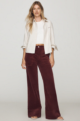 Rylan Corduroy High-Rise Flare Jeans | Anthropologie (US)