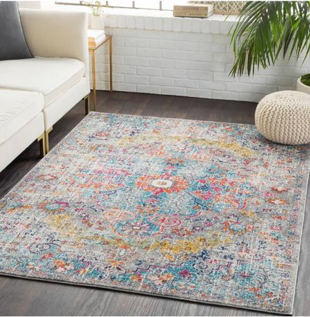 Love the pop of color this area rug added to my living room! Great deal on Amazon and highly rated! Home makeover. Affordable interior design  

#LTKSaleAlert #LTKHome
