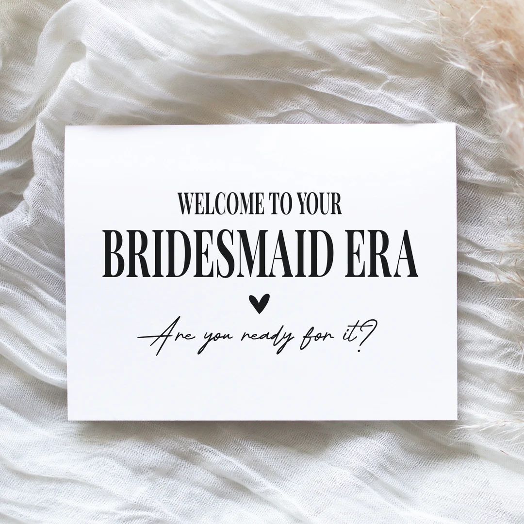 Bridesmaid Era Proposal Card Will You Be My Bridesmaid Maid - Etsy | Etsy (US)