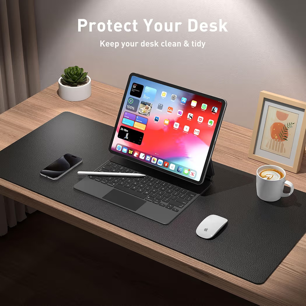 Aothia Non-Slip Waterproof PU Leather Desk Pad Protector for Mouse, Writing Desk, Office, Home, L... | Amazon (US)