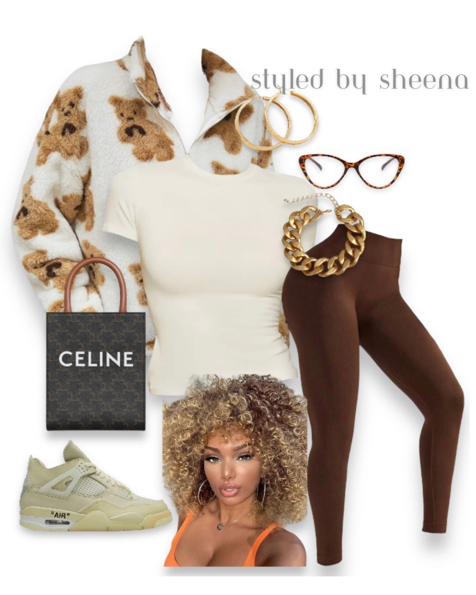 off white jordan 4 outfit women's