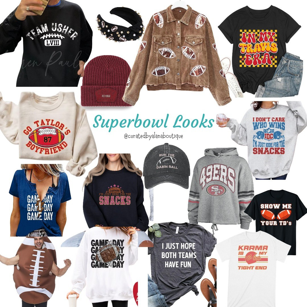 So quick to grab these superbowl styles in time for the big game!Football Sunday Taylor's boyfriend the Chiefs 49ers Usher halftime show here for the snacks football costume Travis mahomes

#LTKSeasonal #LTKfindsunder50 #LTKU