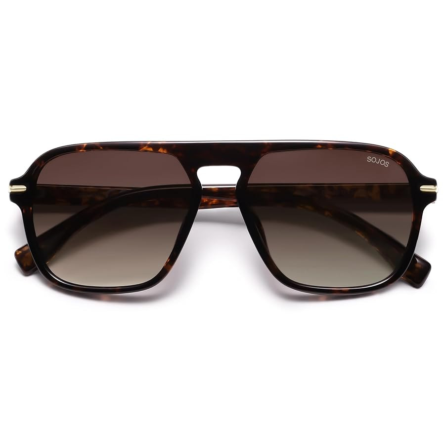 SOJOS Retro Aviator Polarized Sunglasses for Men Women Trendy Vintage Square Pilot Mens Shades SJ... | Amazon (US)