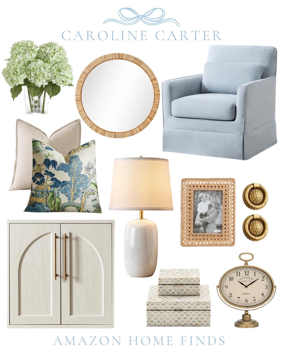 The prettiest Amazon home finds lately 🤍

From soft blues and woven textures to timeless brass accents, these are the pieces making a home feel collected, classic, and effortlessly beautiful.

#AmazonHomeFinds #HomeDecor #AmazonDecor #CoastalStyle #GrandmillennialStyle #BlueAndWhiteDecor #ClassicHomeDecor #TraditionalHome #CollectedHome #SouthernStyle #ChinoiserieDecor #HydrangeaDecor #CaneDecor #BrassAccents #NeutralHome #InteriorInspiration #HomeStyling #AmazonFavorites #LivingRoomDecor #CarolineCarterCollection

#LTKHome #LTKSaleAlert #LTKdayinmylife