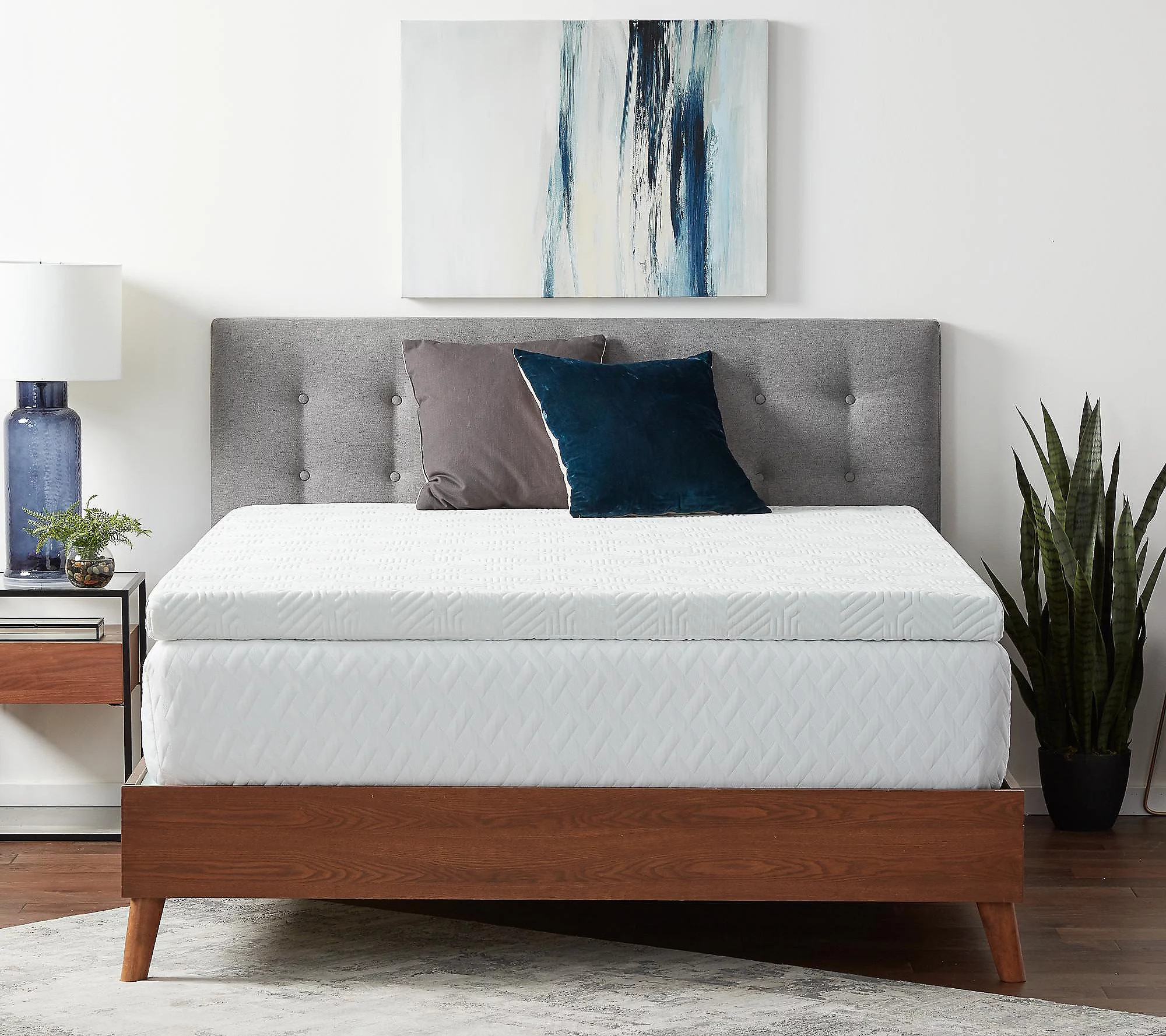 Lucid Comfort Collection 4"" Gel Topper with Cov er, King | QVC