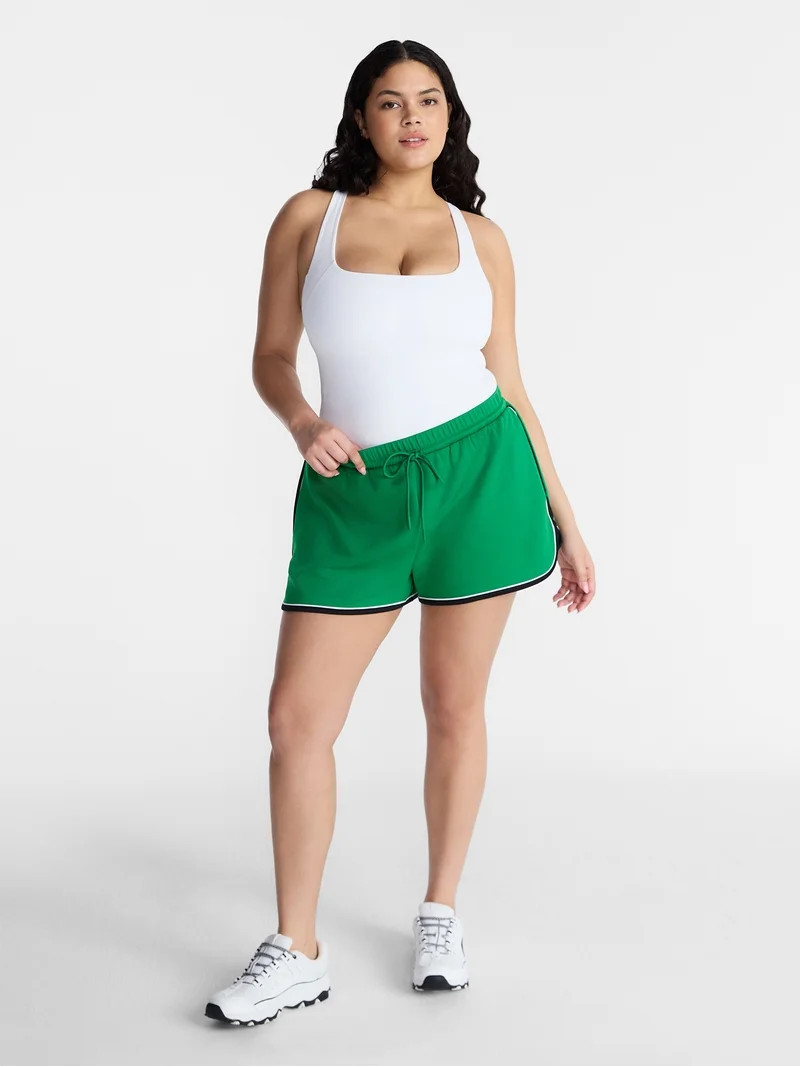 Aiva Women's Pique Knit Dolphin Shorts, 2.5" Inseam, Sizes XS-XXL | Walmart (US)