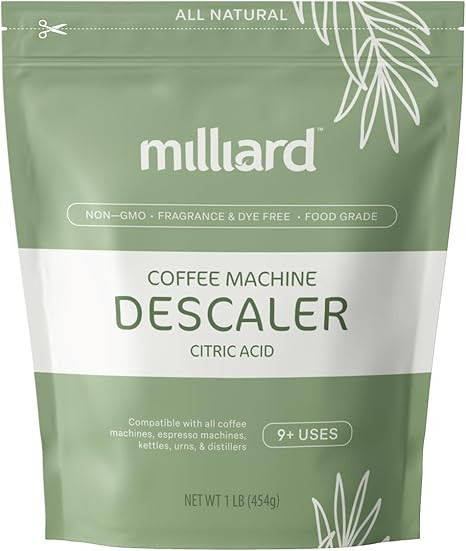 Milliard Descaler Powder, 1 lb (9 Uses), Cleans and Descales All Coffee Machines, Eliminates Hard... | Amazon (US)