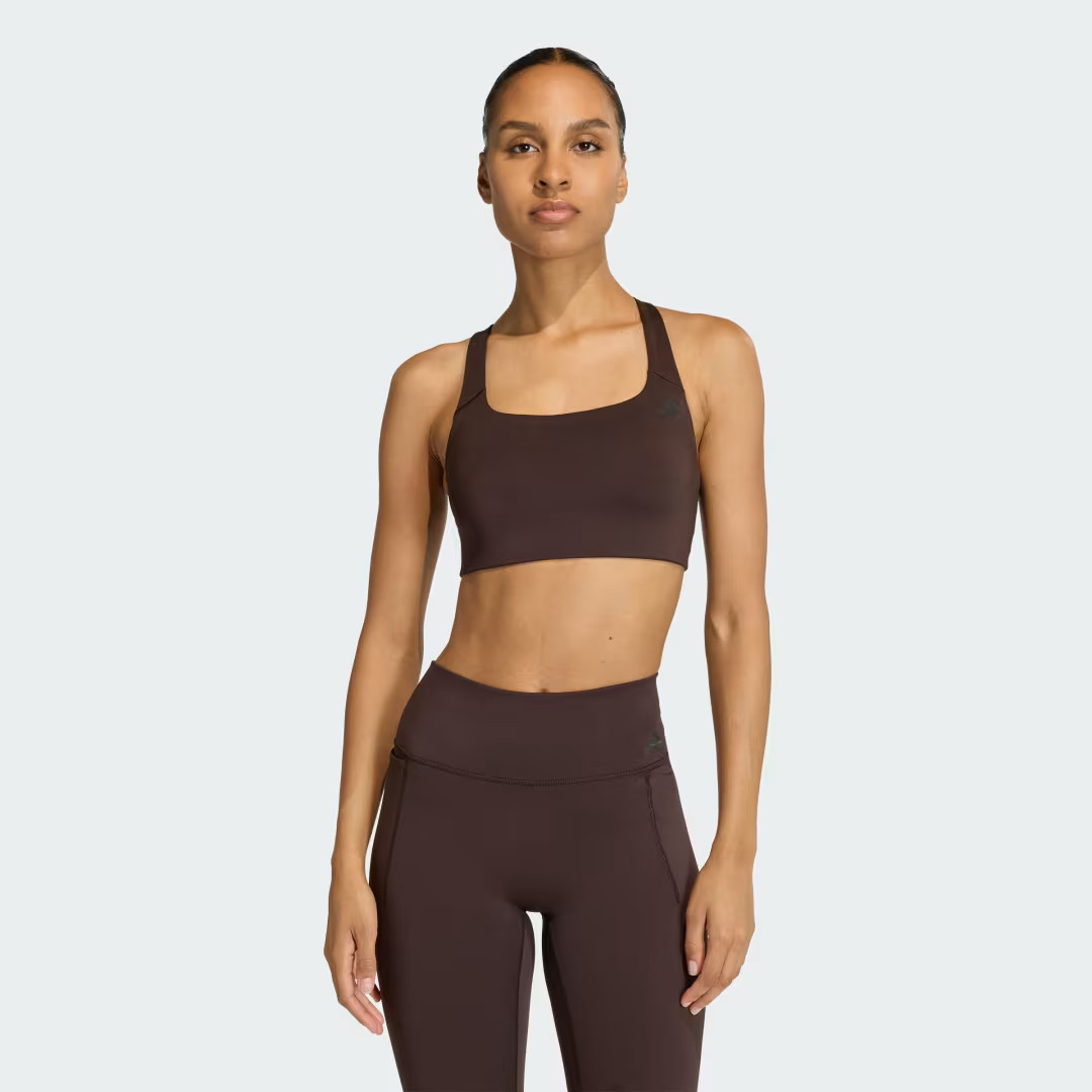adidas Optime Workout Medium Support Bra Aurora Coffee XS - Womens Workout Sports Bras | adidas (US)