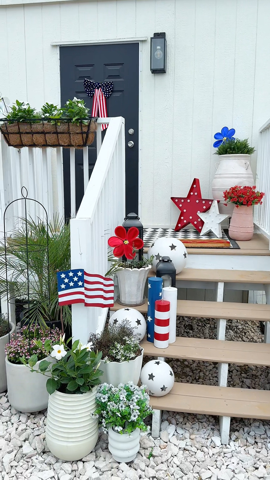 Our patriotic era here at the tiny home has officially started! The back porch turned out so cute y’all the hotdog doormat has to be one of my favorite finds!! 😍🌭🇺🇸✨🧨🍔💙☀️

#LTKSeasonal #LTKHome