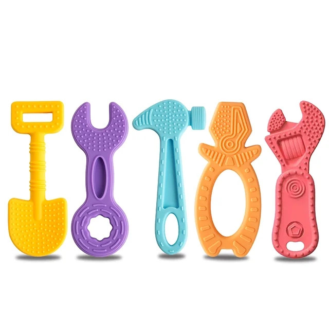 Smasener 5 PCS Baby Teething Toys for 0-6 Months 6-12 Months, Freezer BPA Free Silicone Baby Mola... | Walmart (US)