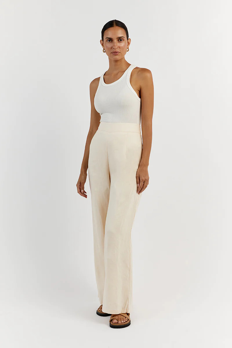 FLICK BUTTER LINEN PANT | DISSH