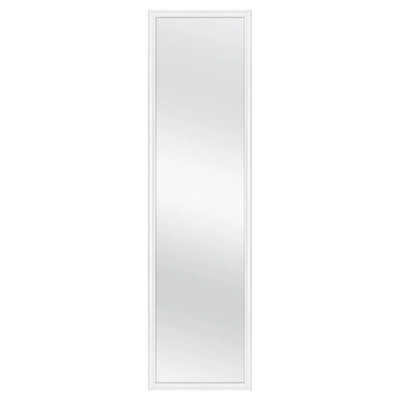13.5" x 49.5" Framed Door Mirror White - Room Essentials™: Modern Style, Hangs Horizontally/Ver... | Target