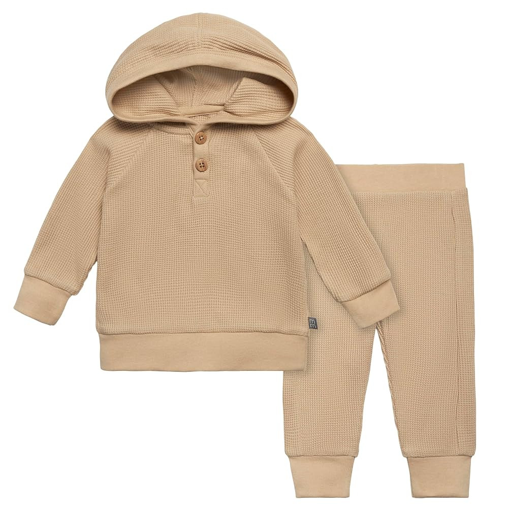 Modern Moments by Gerber Baby Girls' Mini-Waffle 2-piece Hoodie and Pant Set | Amazon (US)
