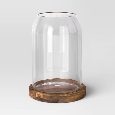 Glass Terrarium Includes Wood Base Natural Wood - Threshold™ | Target