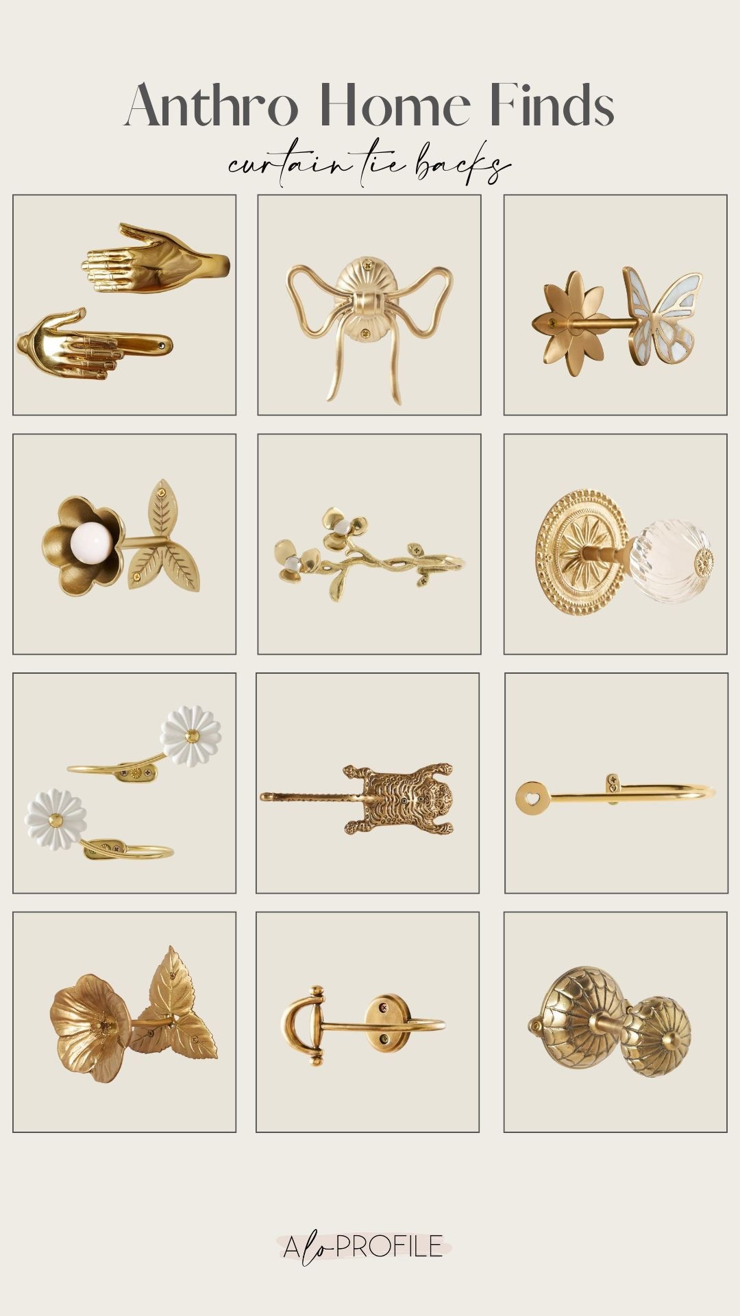 Window Accessories: Curtain Tie Backs // Anthro, Anthro home decor, living room decor, bedroom decor, office decor, neutral home decor, modern home decor, home decor refresh, tie backs, curtain tie backs