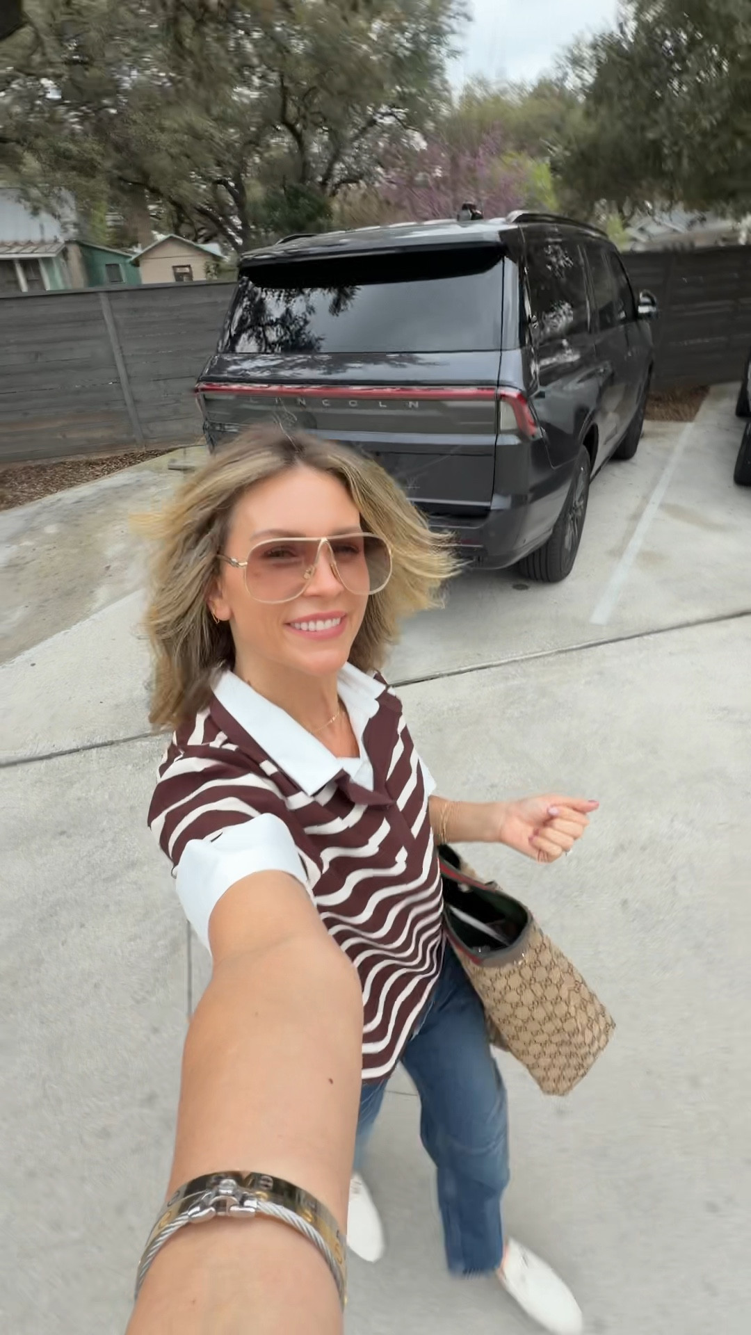 Today’s outfit!! 
Madewell jeans 
Zara polo top
Miu miu sunglasses 
Gucci loafers
Gucci tote

#LTKspring #LTKPetite #LTKOver40