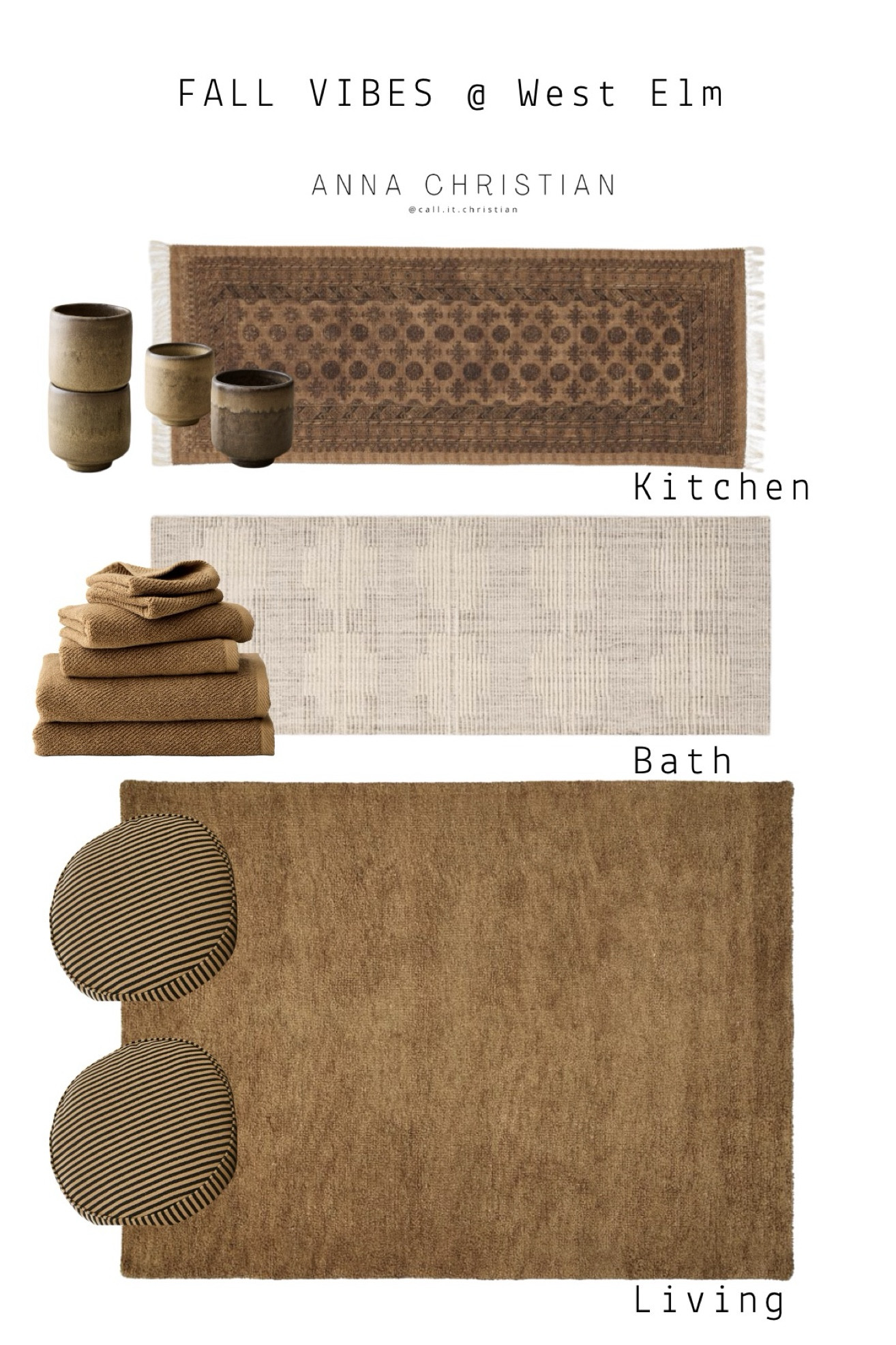 Loving these warm earthen tones for fall. 
Fall home to me, is this…not fake leaves and plastic pumpkins. 

Rugs, fall, runner rug, decor, home

#LTKHome