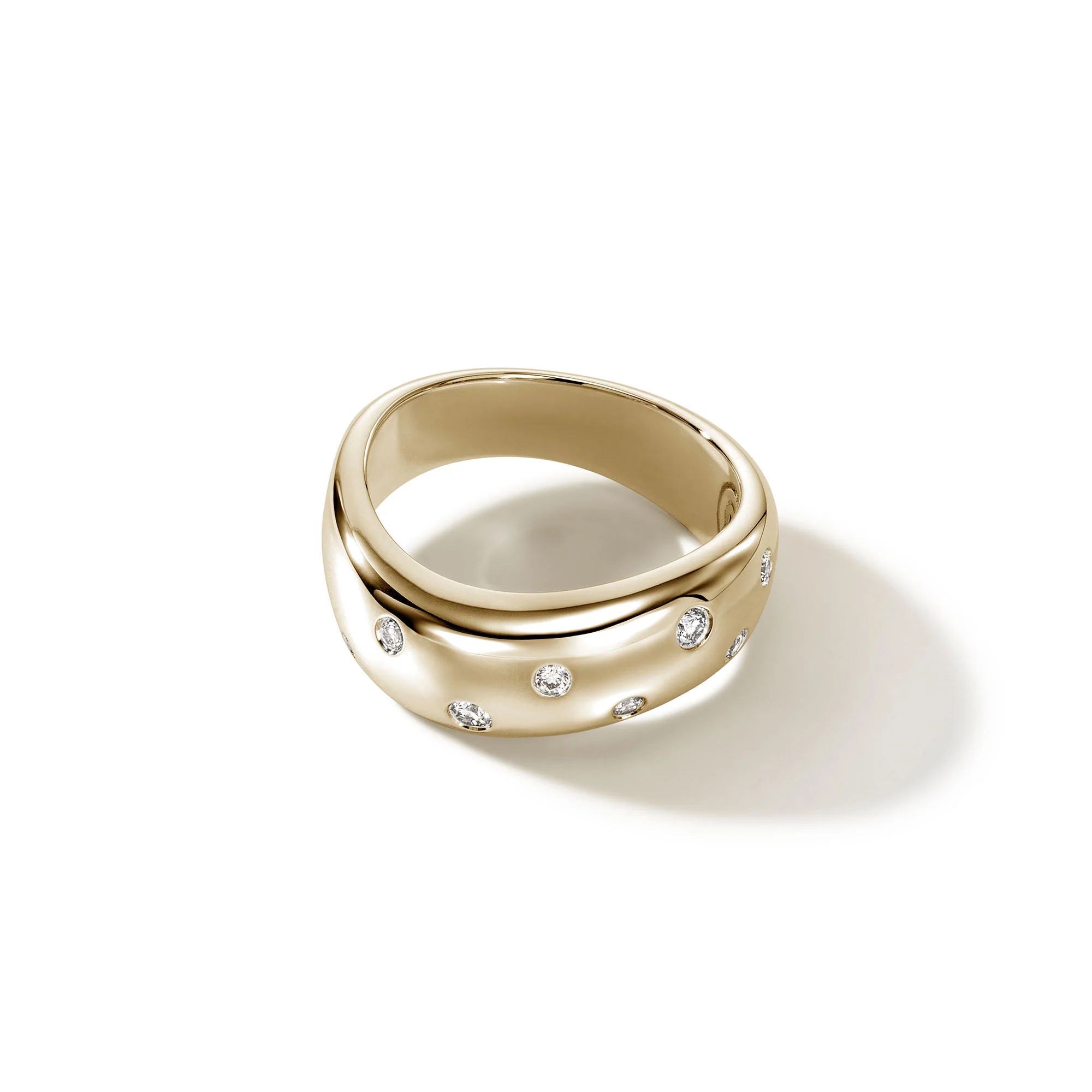 Surf Ring, Gold, Diamonds, Wide|RGGX9011102DI | John Hardy