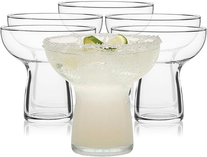 Libbey Stemless Margarita Glasses Set of 6, 10.25 ounces Classic Margarita Glasses Lightweight, F... | Amazon (US)