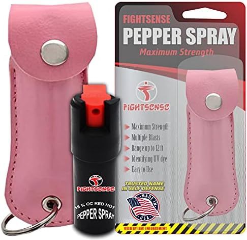 FIGHTSENSE Self Defense Pepper Spray - 1/2 oz Compact Size Maximum Strength Police Grade Formula ... | Amazon (US)