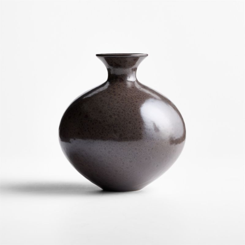Rochester Small Brown Ceramic Vase 8 | Crate & Barrel