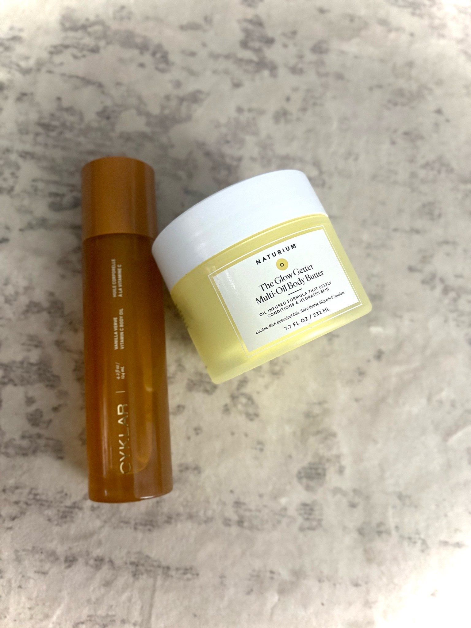 This skincare combo is SOO GOOD! It’s actually known as the “Hailey Bieber Skincare Duo.” If anyone knows great skincare, it’s her! I use the Naturiam Glow Getter Multi-Oil Body Butter first and then the Cyklar Vitamin C Body Oil in scent, Vanilla Verve, on top. It’s made my skin so soft and hydrated plus smells amazing! I’ve added both products from various places to shop.

#LTKMothersDay #LTKselfcare #LTKBeauty