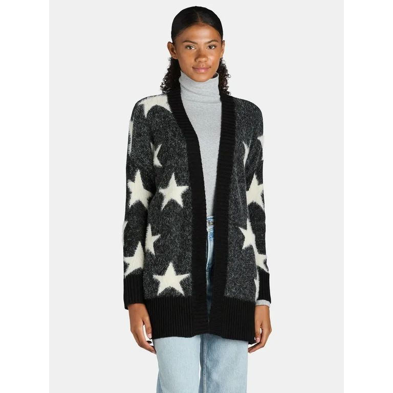 Dreamers by Debut Women's Open Front Cardigan Sweater, Midweight, Sizes XS-XL - Walmart.com | Walmart (US)