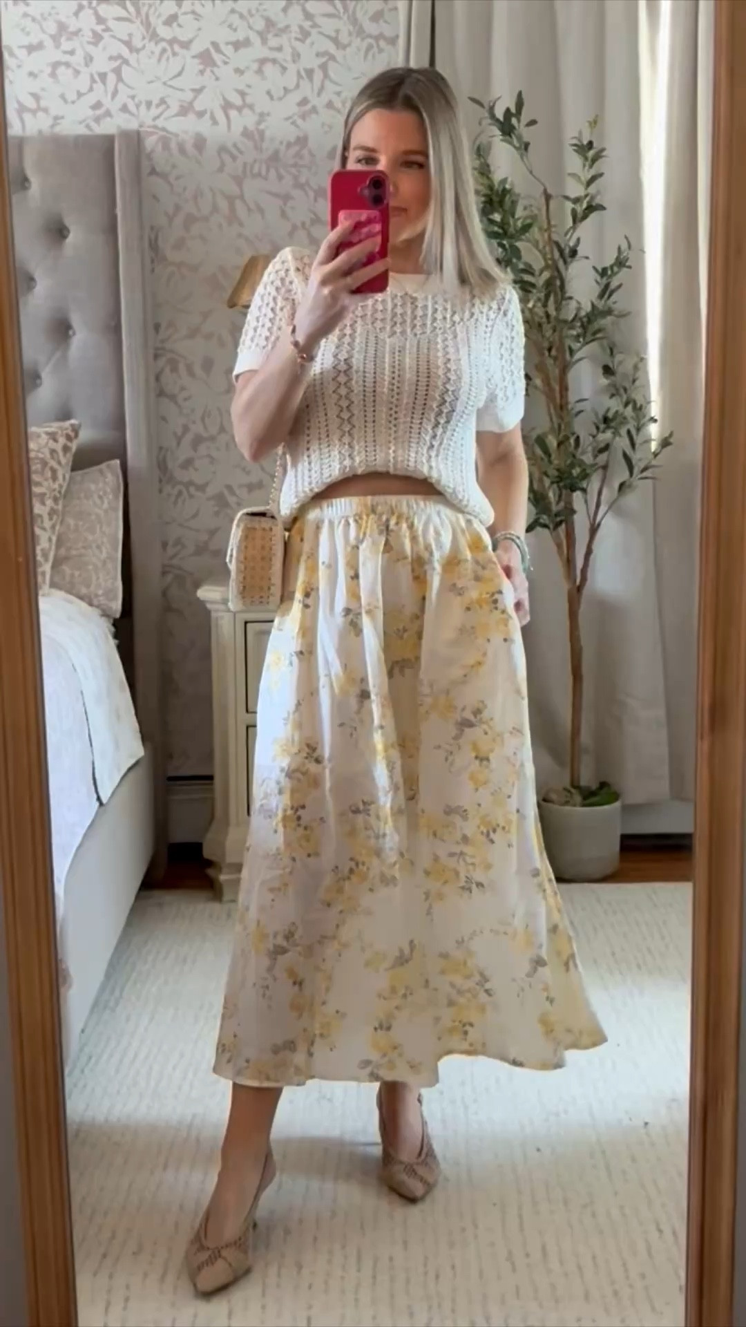 Spring petite outfit to copy! Love this skirt and knit top! 

Bag matches everything! 

#LTKPetite #LTKmomlife #LTKootd